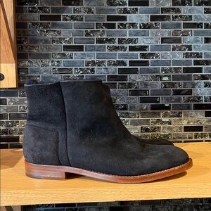 Mansur Gavriel Ankle Boots Shearling Lined Flat Bootie Suede Minimalist Size 37